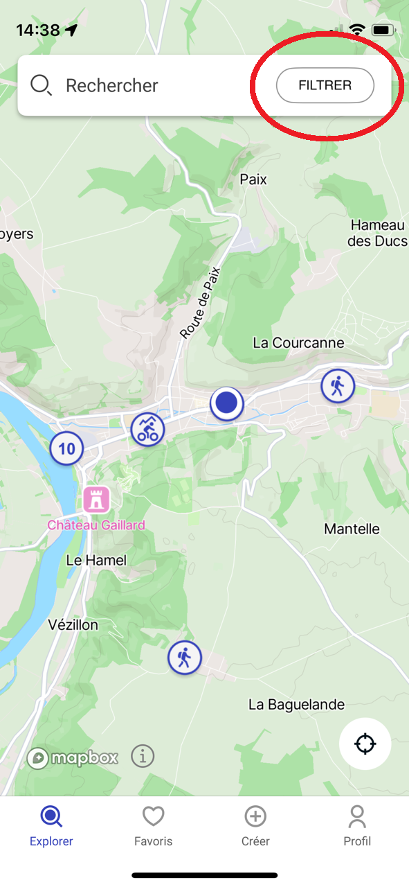 Comment faire une recherche sur l'application Decathlon Outdoor et filtrer les résultats  1.PNG